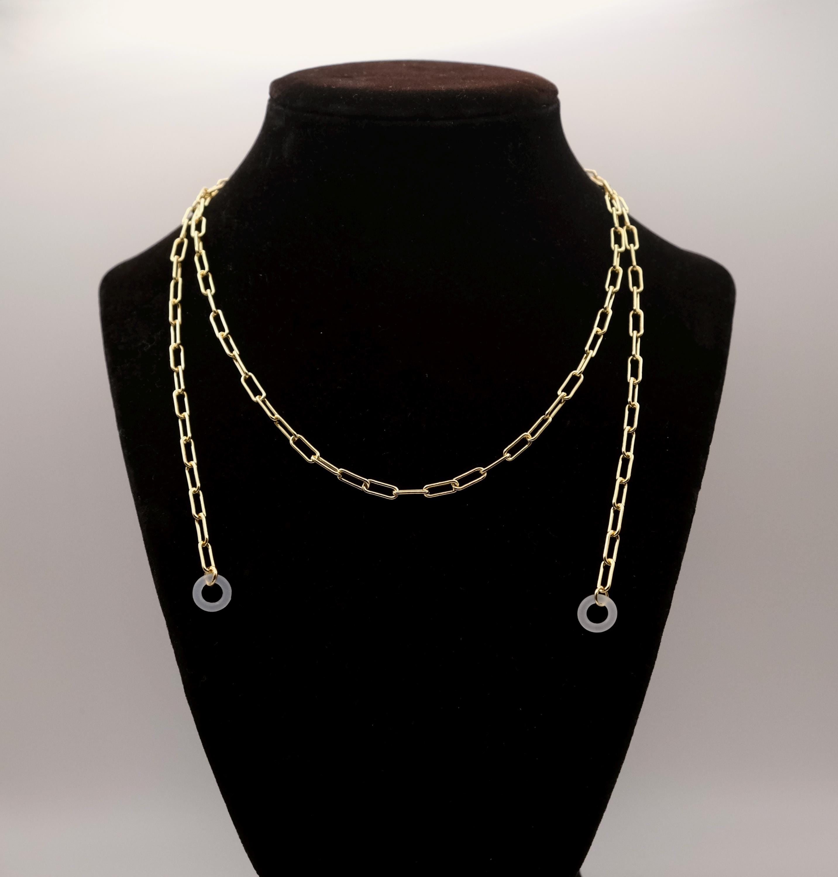 14K Gold Earplug Necklace