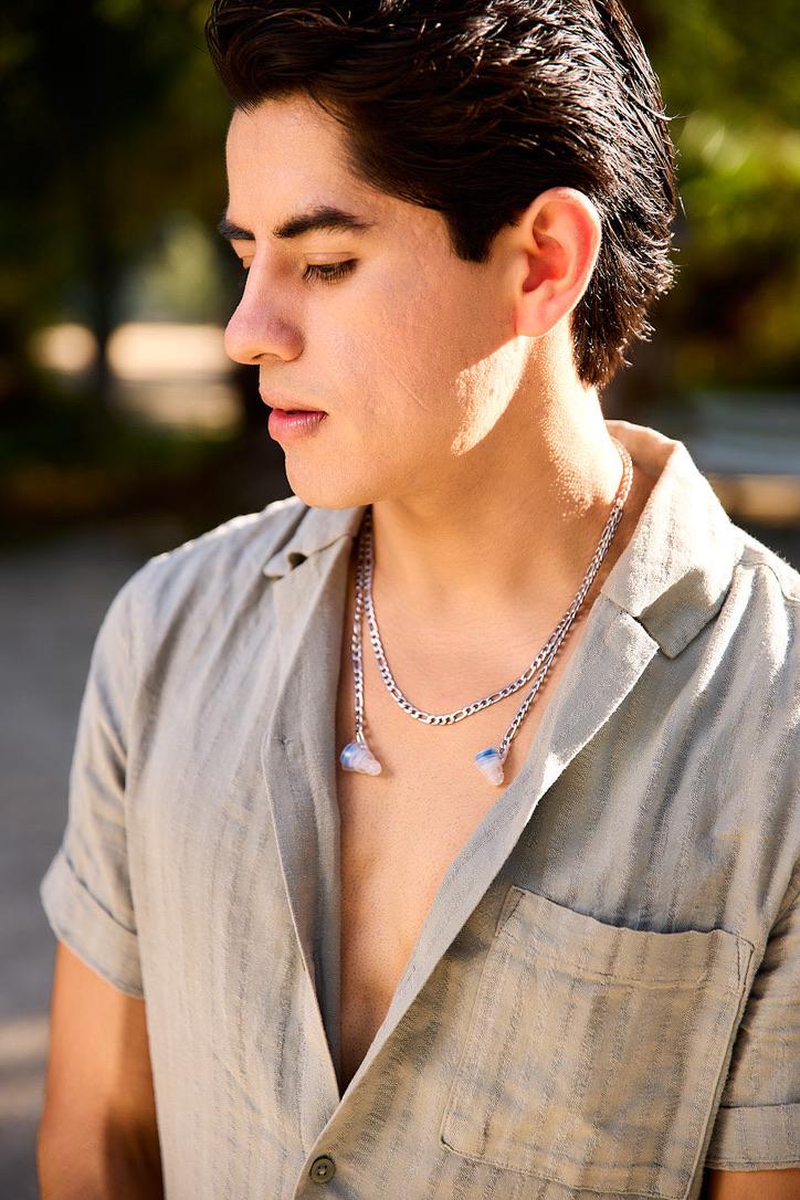 Thick Figaro Stainless Steel Earplug Necklace