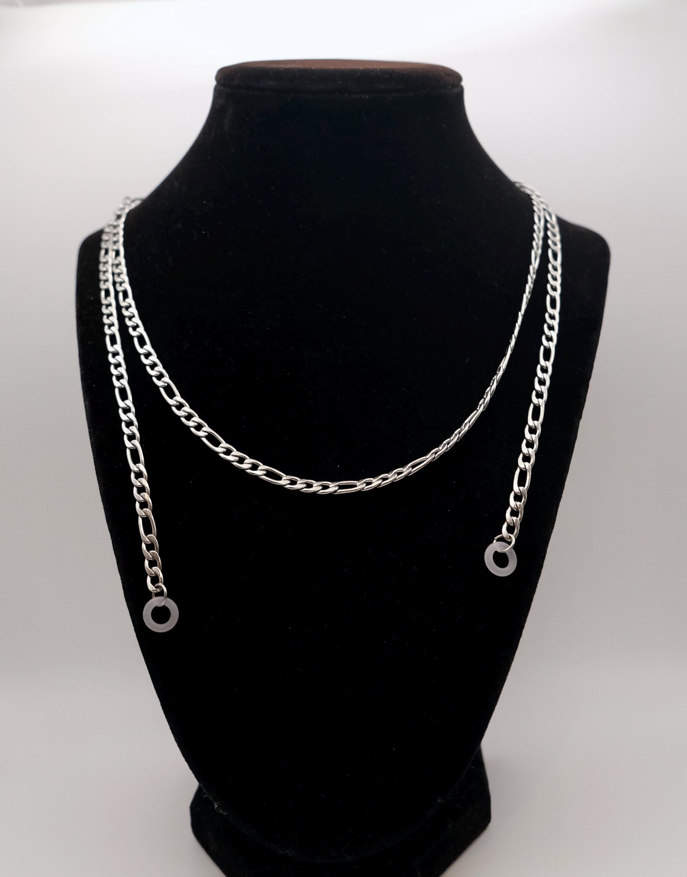 Thick Figaro Stainless Steel Earplug Necklace