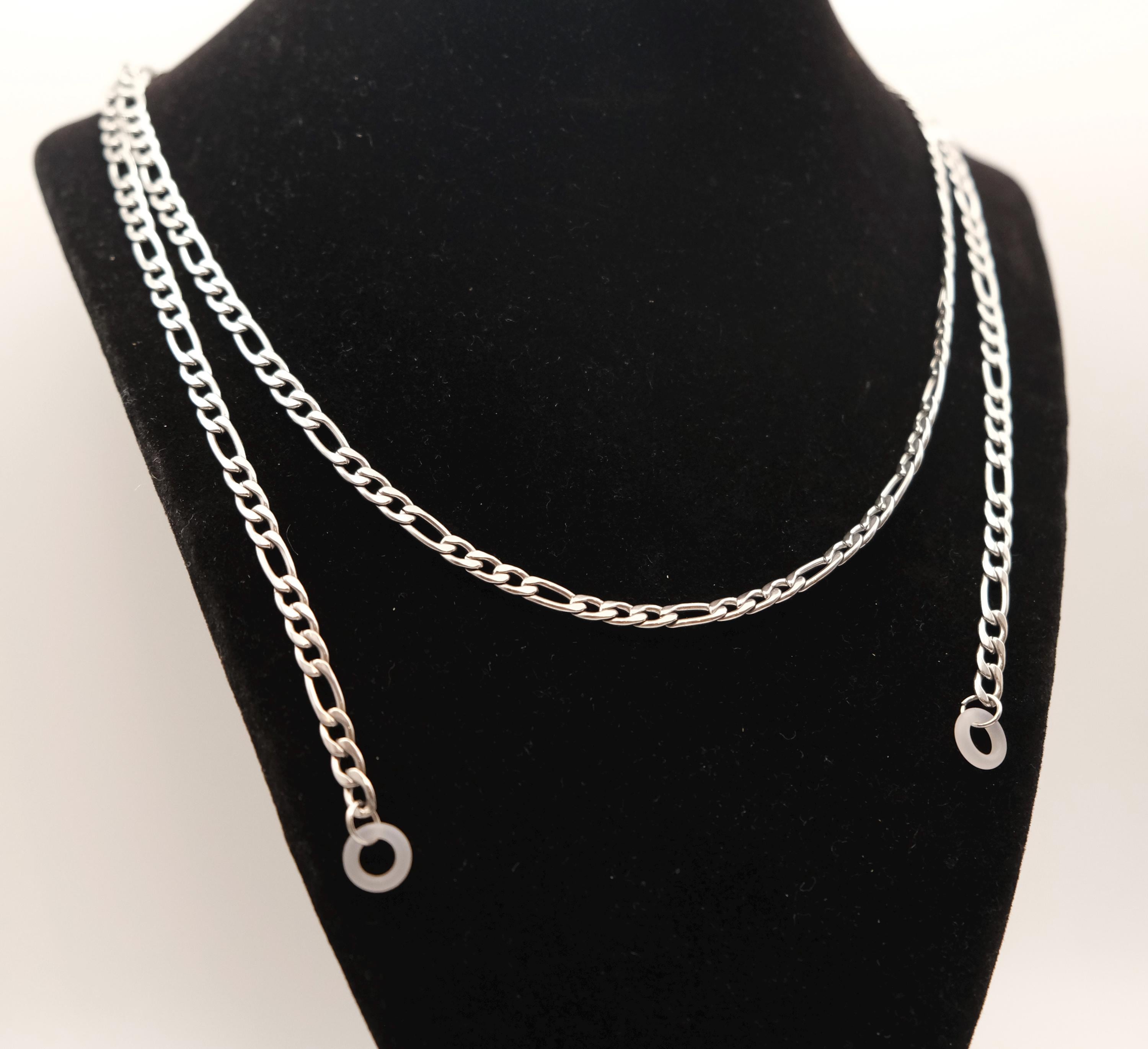 Thick Figaro Stainless Steel Earplug Necklace