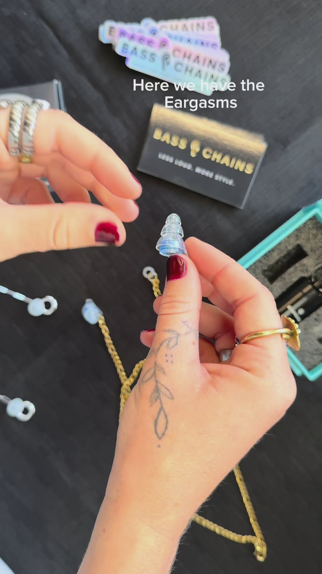 Stainless Steel Paper Clip Earplug Necklace